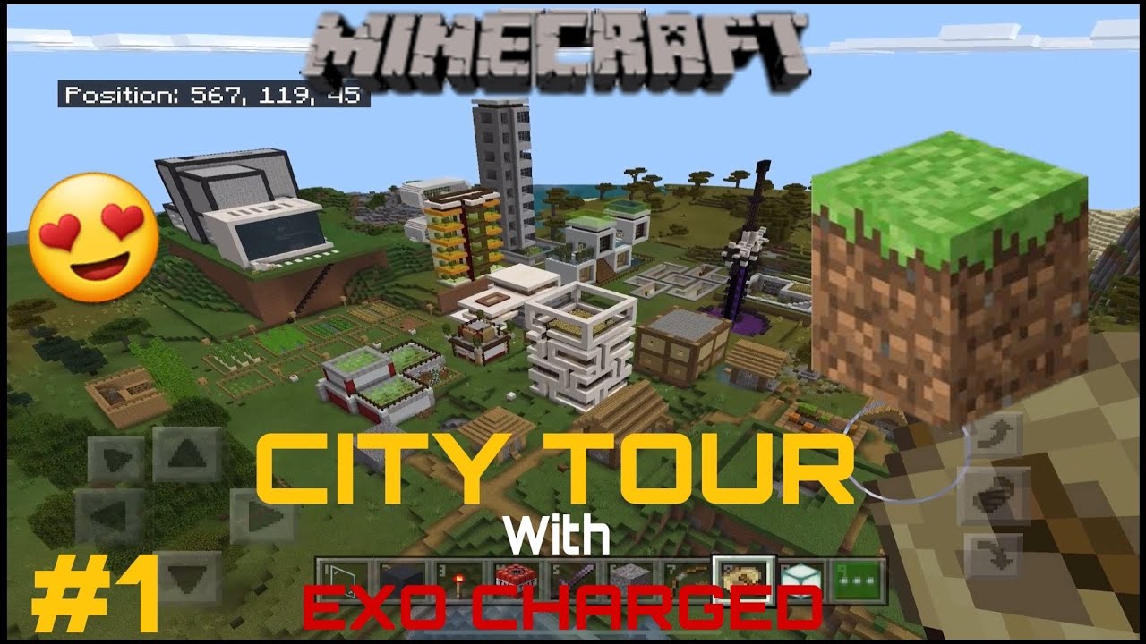 MINECRAFT CITY TOUR | WITH EXO CHARGED | #1 - YouTube