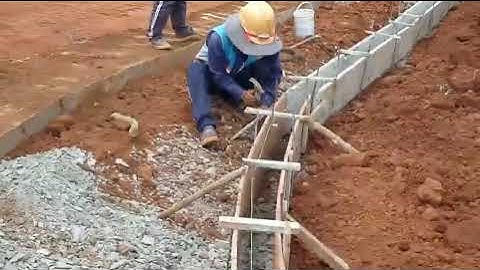 tạo ván khuôn bó vĩa cong