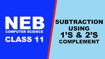 1s and 2s complement Subtraction