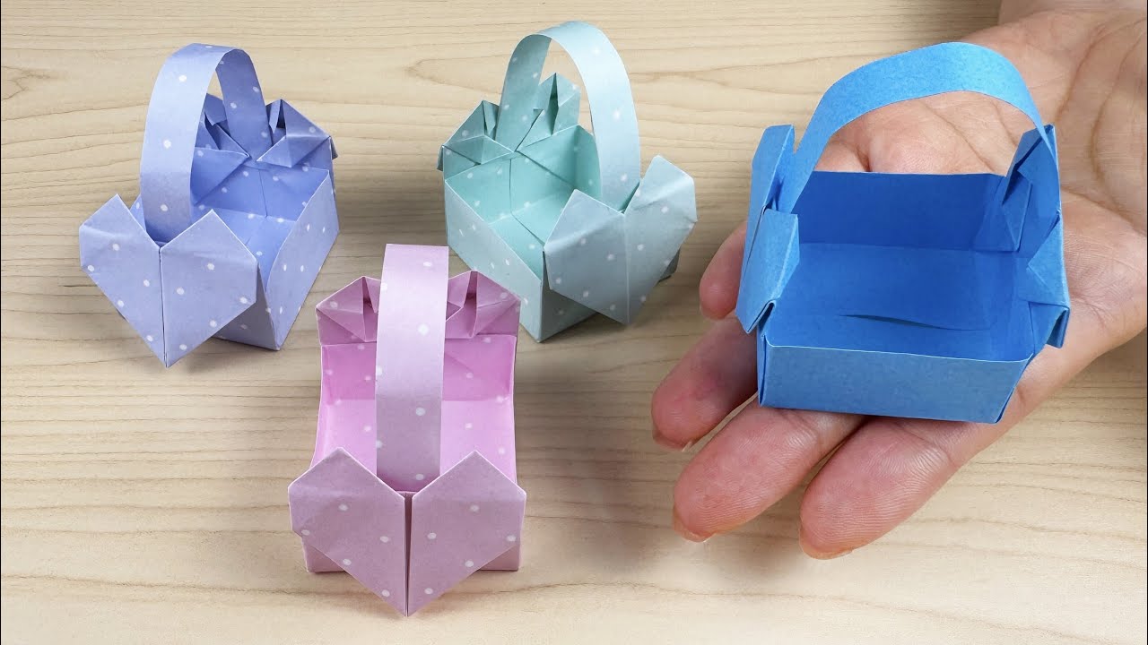 【折り紙】ハートのバスケット💖How to make box#盒子#ボックス#籃子#籠#かご#バスケット#basket#バレンタイン#heart#ハート#box#折り方#おりがみ#origami#摺紙