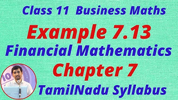 Class 11 Business Maths Financial Mathematics Example 7.13 Chapter 7 Types of annuities AlexMaths