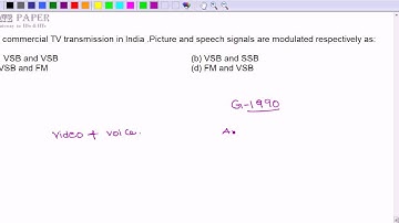GATE 1990 ECE Picture and Speech siganl Modulation is done by