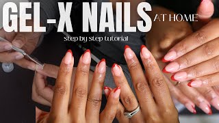 EASY Gel X Nails At Home! BTArtbox X Coat Tips! | BEGINNER FRIENDLY | Domonique Robinson