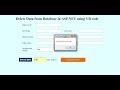 how to delete data from database in ASP.NET using vb code