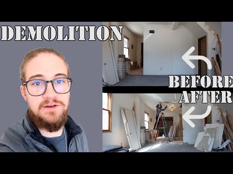 Kitchen Wall Demolition Timelapse | Open Concept Remodel and More