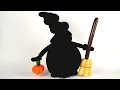 Pumpkin and broom of balloons. Halloween