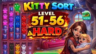 Kitty sort level 51- 56 full gameplay tutorial #games #gaming #gameplay #tutorial