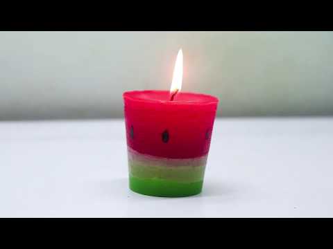 Watermelon కొవ్వొత్తి ఎలా తయారు చేయాలి | Candle making in Telugu