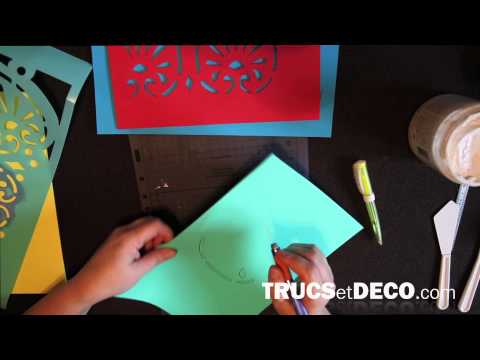 Vidéo: Fabriquer un pochoir et l'utiliser