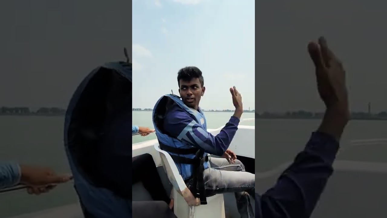Trying speed boat at Lumbini Park 💥