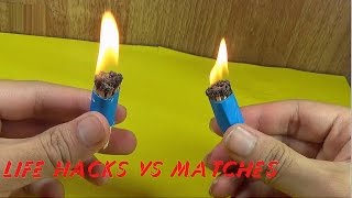 8 Life Hacks With Matches | Matches Hacks With Cat | Life Hacks