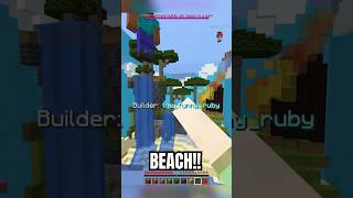 Building an INSANE BEACH in under 5 MINUTES! #buildbattle #minecraft #hypixel #shorts