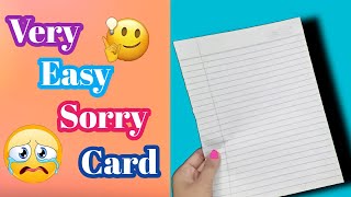 How to make a sorry card/Sorry card for Notebook pages/sorry card tutorial/ DIY~ Sorry Card/ screenshot 2