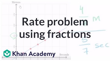 Rate problem using fractions | 7th grade | Khan Academy