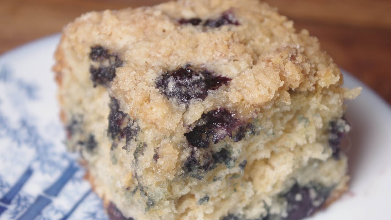 How To Make Blueberry Coffee Cake with Streusel - Recipe - YouTube