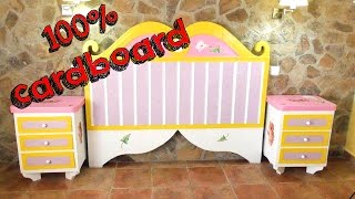 DIY CRAFTS - CARDBOARD FURNITURES - HEADBOARD FOR BED DIY Video with explanations: https://www.youtube.com/watch