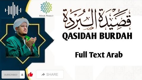 Hadroh Qasidah Burdah Syekh Imam Al Bushiri + Full Lirik - Habib Hasan bin Ali bin Alkaff