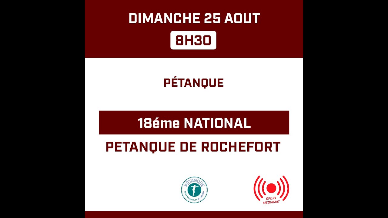 Miniature de la vidéo : Pétanque - National de Rochefort - 1/8eme et Quart de finale