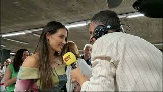 India Martínez en el metro de Barcelona