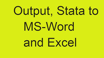 results from  the stata to  MS-Word