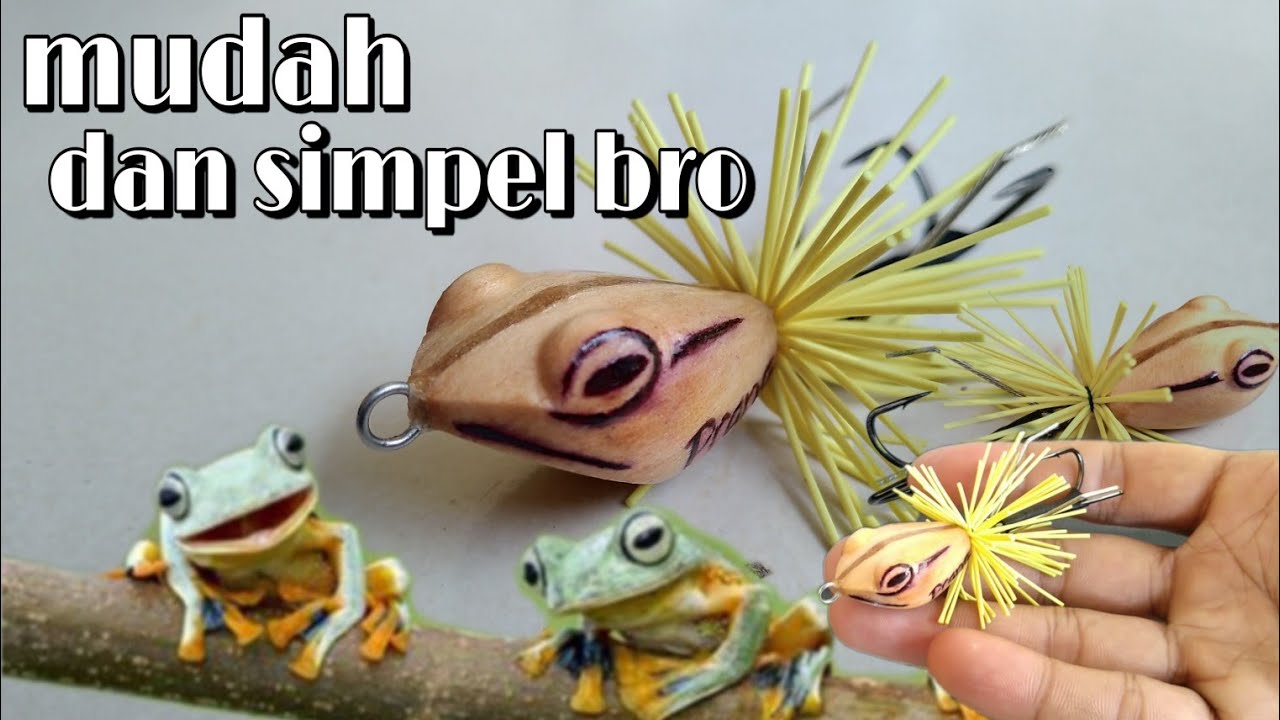 Membuat Lure Katak untuk Spot Halang Rintang || How to make Frog Lure Bait