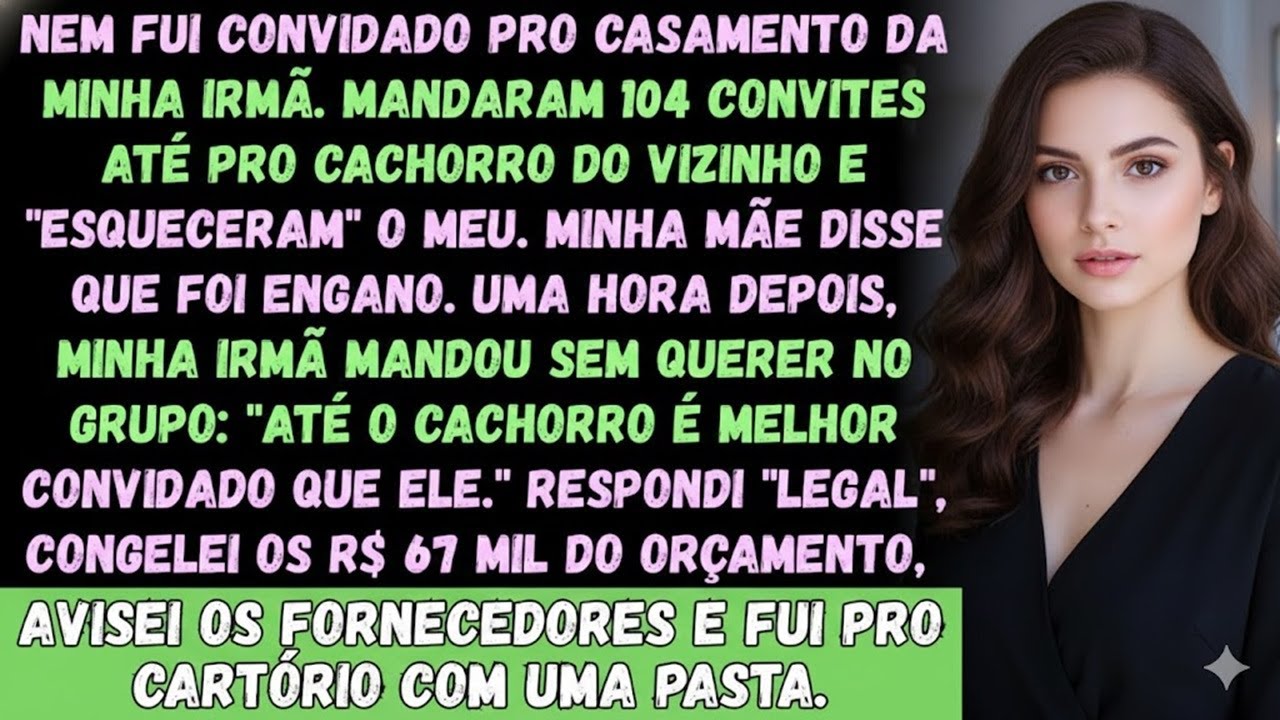 Eu Não Fui Convidada pro Casamento da Minha Própria Irmã. Eles Mandaram 104 Convites — Até pro Cacho
