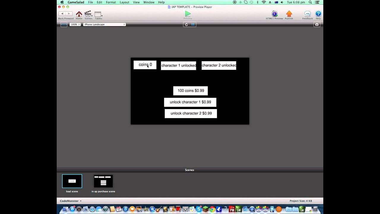 Free In App Purchases Gamesalad Template YouTube