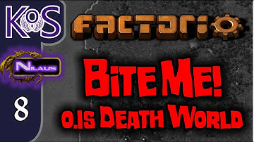 Factorio 0.15 Bite Me! Ep 8: THE MALL TAKES SHAPE - Death World COOP MP Gameplay, Let