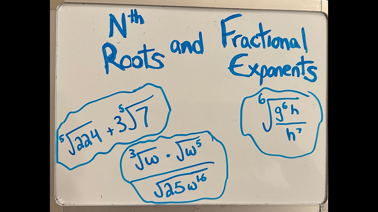 Sample Problems with Nth Roots and Rational Exponents - YouTube