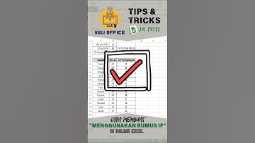 Cara rumus IF di EXCEL #exceltips #exceltutorial #shortvideo #viralvideo #tipsandtricks #tutorial