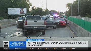 Wrong-way driver in police custody after Highway 160 crash in Sacramento
