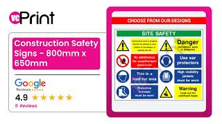 Custom Construction Safety Signs for your Business in UK