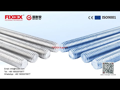 SS304 stainless steel 1 inch threaded rod 1/4 inch stud bolt