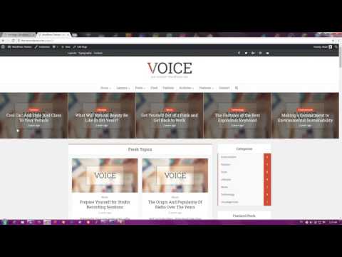 Setting up WordPress website using Voice theme - quick guide