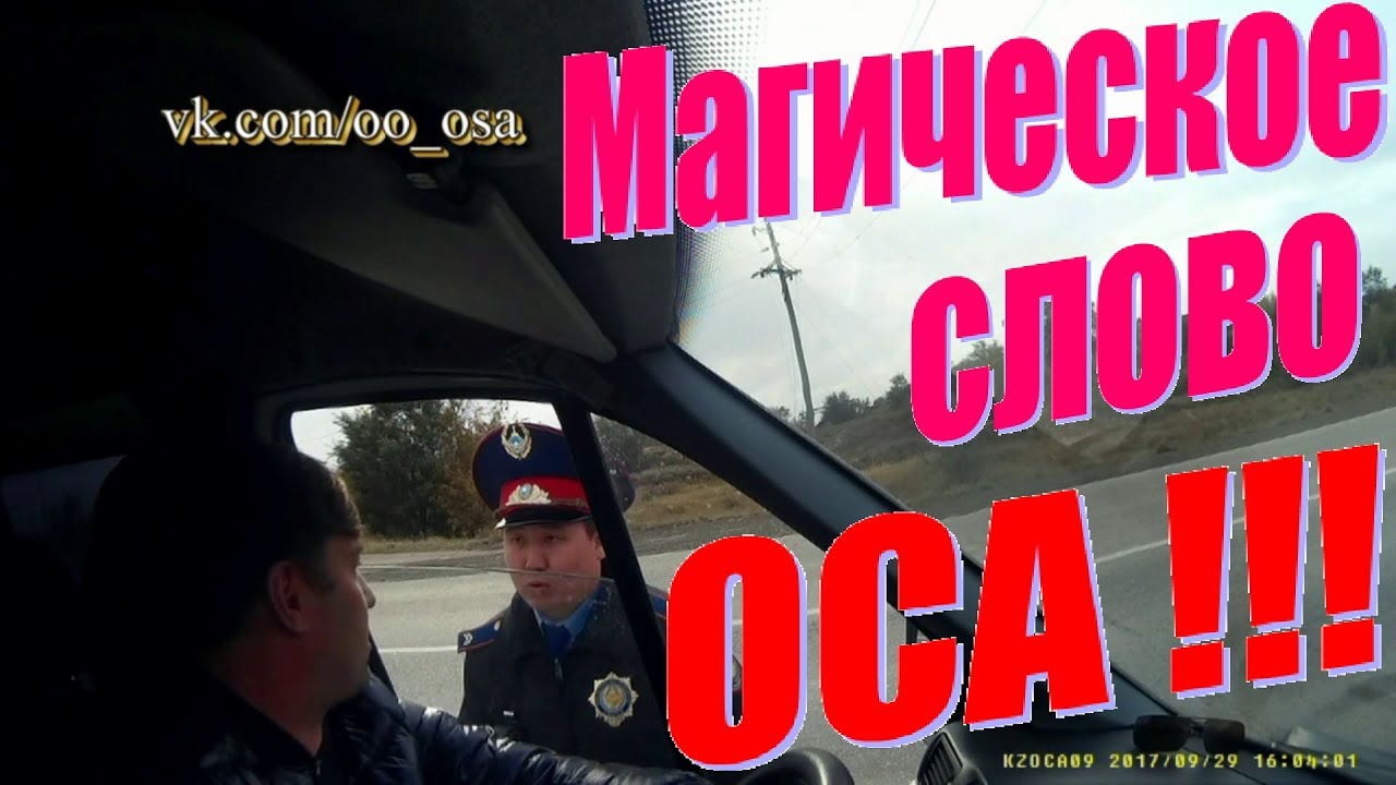 МАГИЧЕСКОЕ СЛОВО - ОСА. ГАИ ДПС. ОСА КАРАГАНДА - YouTube