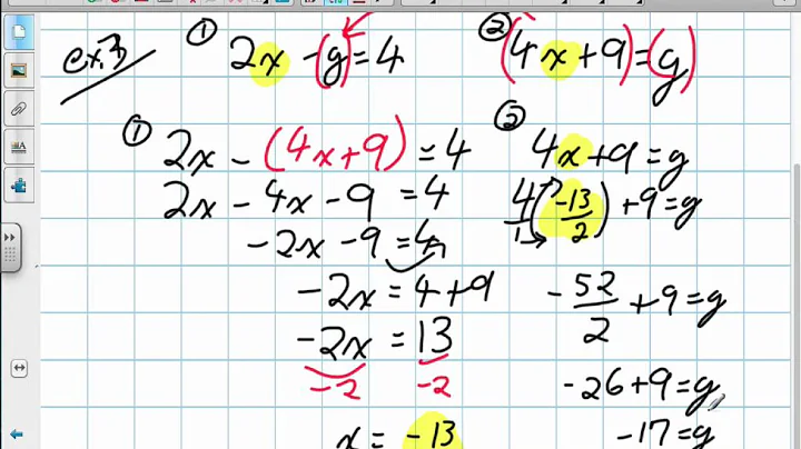 Solve by Substitution and Check Grade 10 Academic Lesson 1 2 9:12:12