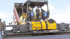 Asphalt Paving Sumitomo HA90C Paver Working