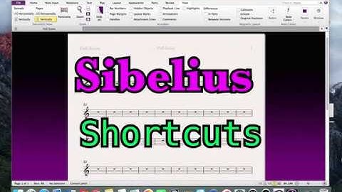 Sibelius Shortcuts