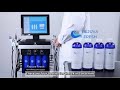 How to the use liquid solutions in 15 in 1 hydra beauty skin system  facial machine demo