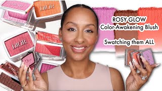 DIOR Rosy Glow Entire Blush Collection Swatched | NEW SHADES | Summer 2024 |  Mo Makeup Mo Beauty