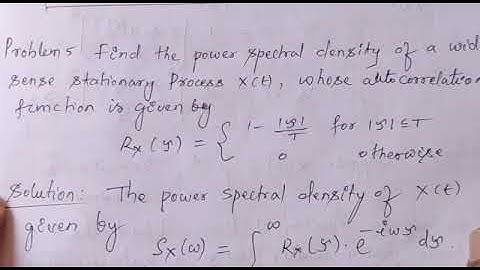 Problems based on power spectrum densities (part 2)|18EC44|Module 3|Class 11