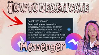 How to Deactivate Messenger Account 2023 tutorial