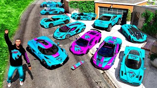 Collecting MRBEAST'S SUPERCARS in GTA 5!