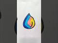 water drop colour drawing #shorts #trendingshorts #viralshort