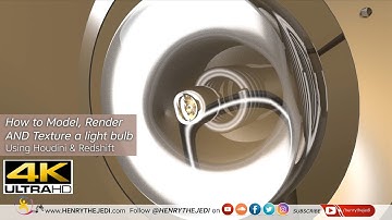 Tutorial 91 - How To Model & Texture a Light Bulb in Houdini and Render in Redshift 3
