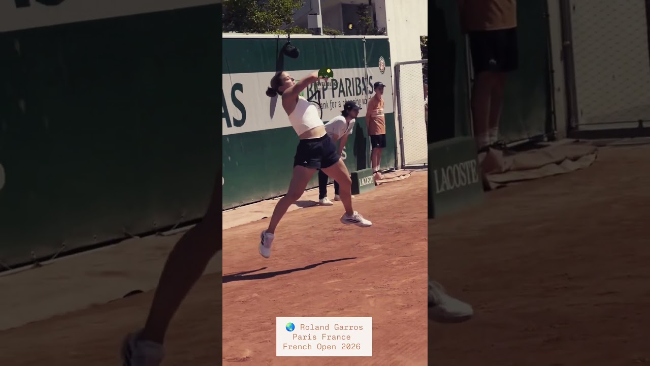Greek MARIA SAKKARI's Great Practice Efforts | French Open 2026 | #Paris | #France | Roland Garros