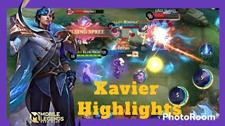 Xavier Gameplay Highlights #xavier  #gameplay #bluenight gaming #mlbb screenshot 3
