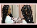 KNOTLESS BOX BRAIDS TUTORIAL || GODDESS BRAIDS