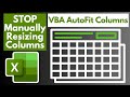 How to AUTOFIT Column Width in Excel Using VBA