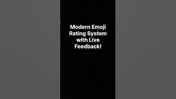 Modern Emoji Rating System with Live Feedback!